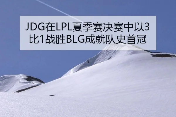 JDG在LPL夏季赛决赛中以3比1战胜BLG成就队史首冠